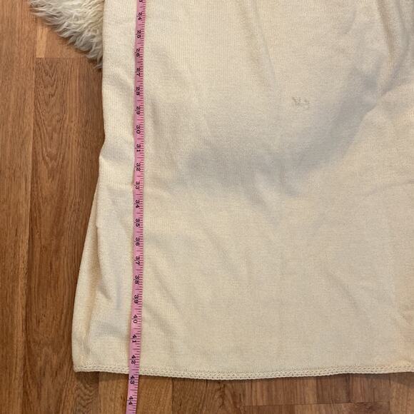 St John for Bullock’s Vintage Cream Long Sleeve Knit Midi Dress V-neck Sz 0 - Picture 11 of 11